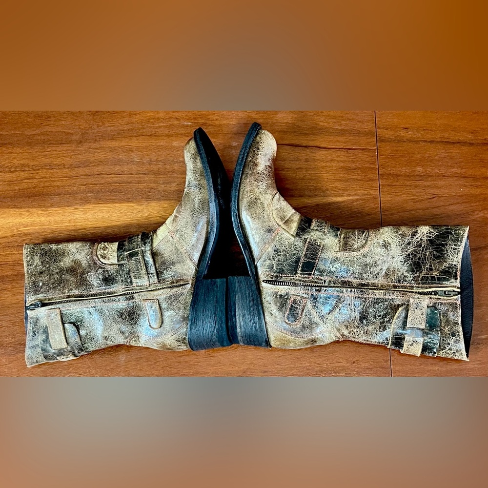 Five Worlds by Cordani Sonia Western Boots Distressed Leather Steampunk Boho - Picture 7 of 10